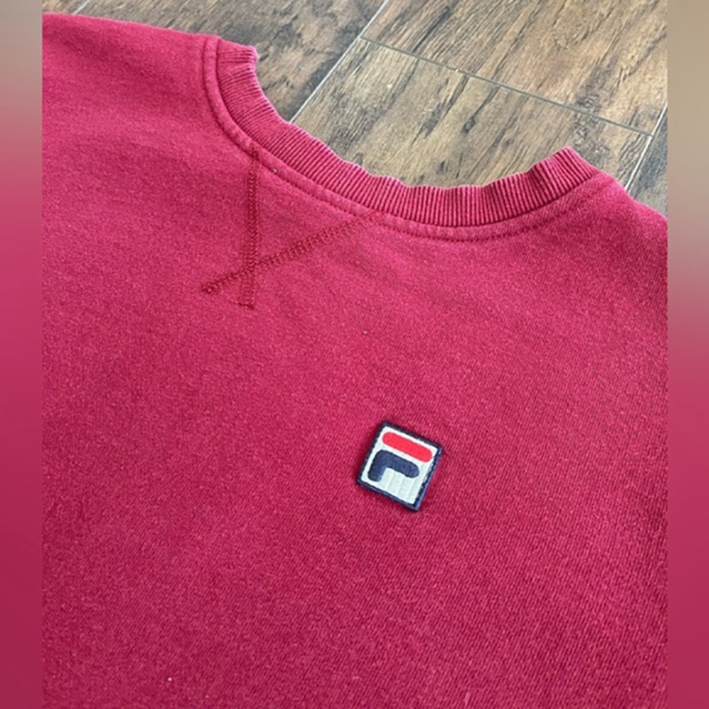Fila Burgundy Sweatshirt with Logo - Picture 3 of 4